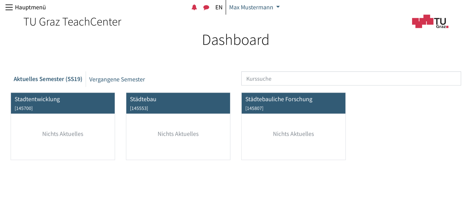 Screenshot des TC-Dashboards