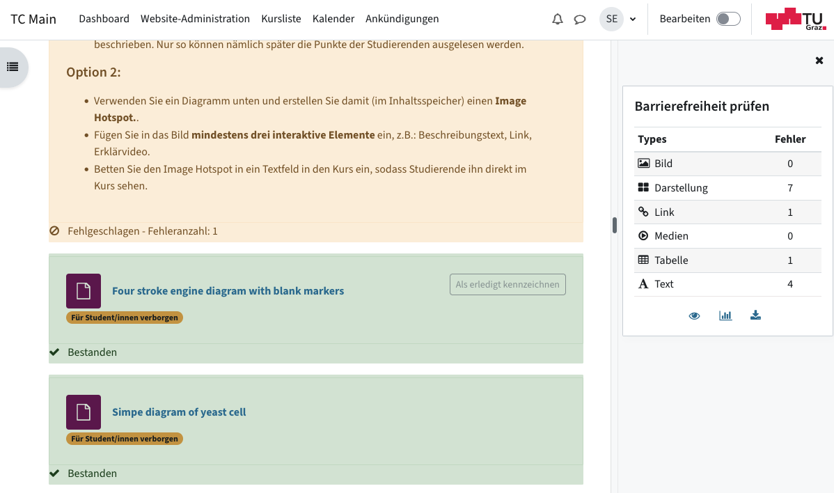 Abb. 2: Accessibility Toolkit im TeachCenter