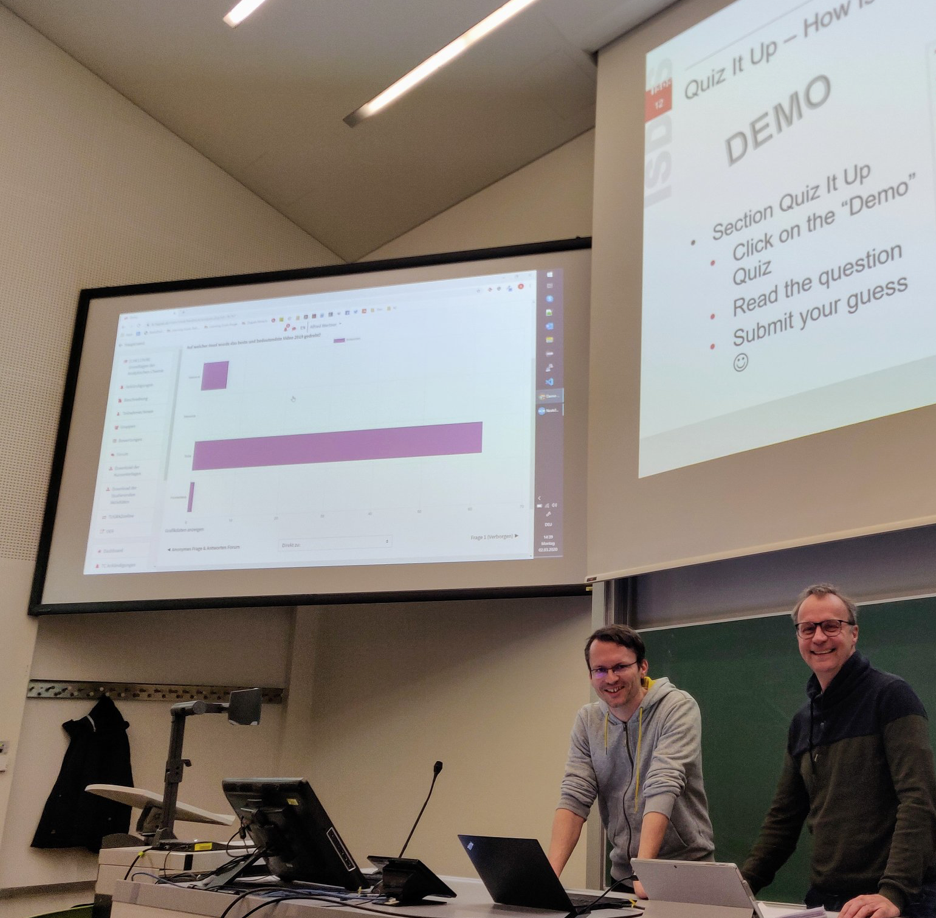 Foto vom Einsatz von Quiz it up in der Lehrveranstaltung