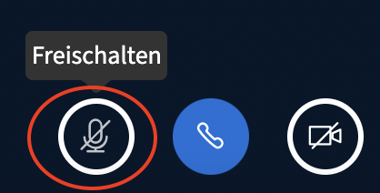 Screenshot des Buttons Mikrofon einschalten in Webex