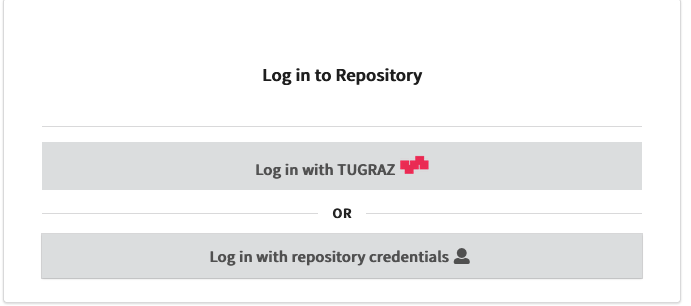 Login with SSO of TU Graz