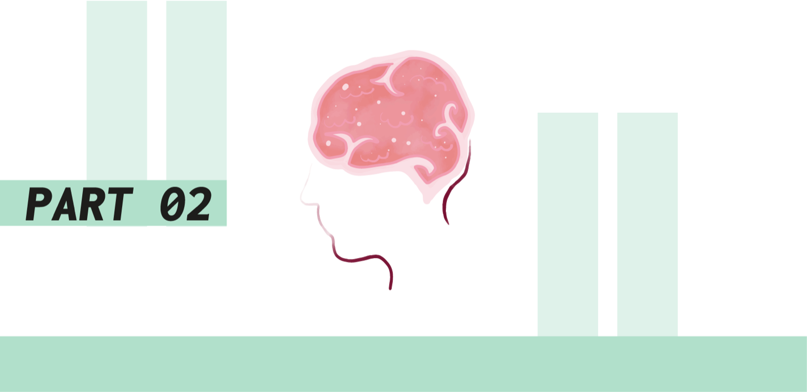 Illustration of a head and brain