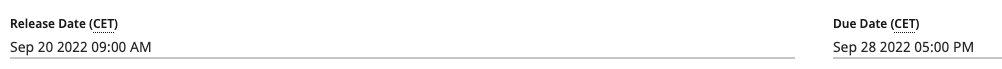 Release date and due date setting