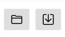 Screenshot of the buttons for download and import
