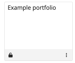 Padlock icon next to the portfolio name