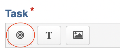 Screenshot of the button to create drop zones