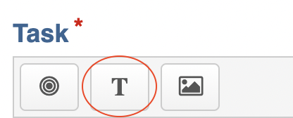 Screenshot of the button to create answer options